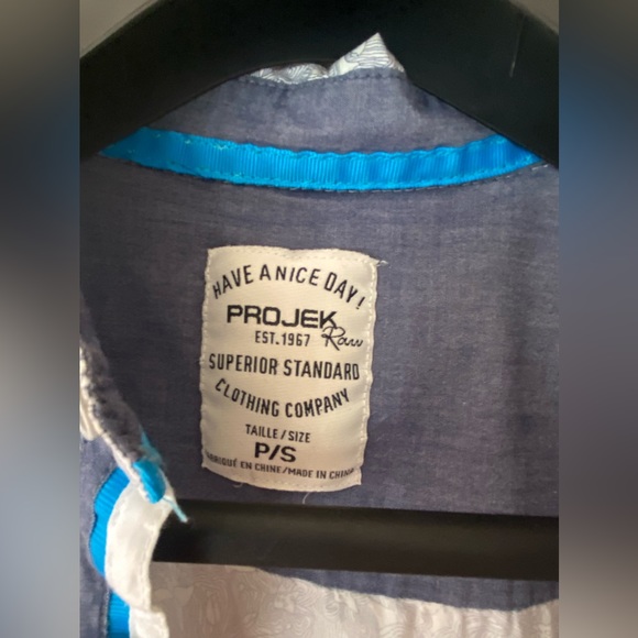 PROJEK Raw Floral print Mens 100% cotton Short Sleeve Button Up Shirts. S. - Picture 12 of 12